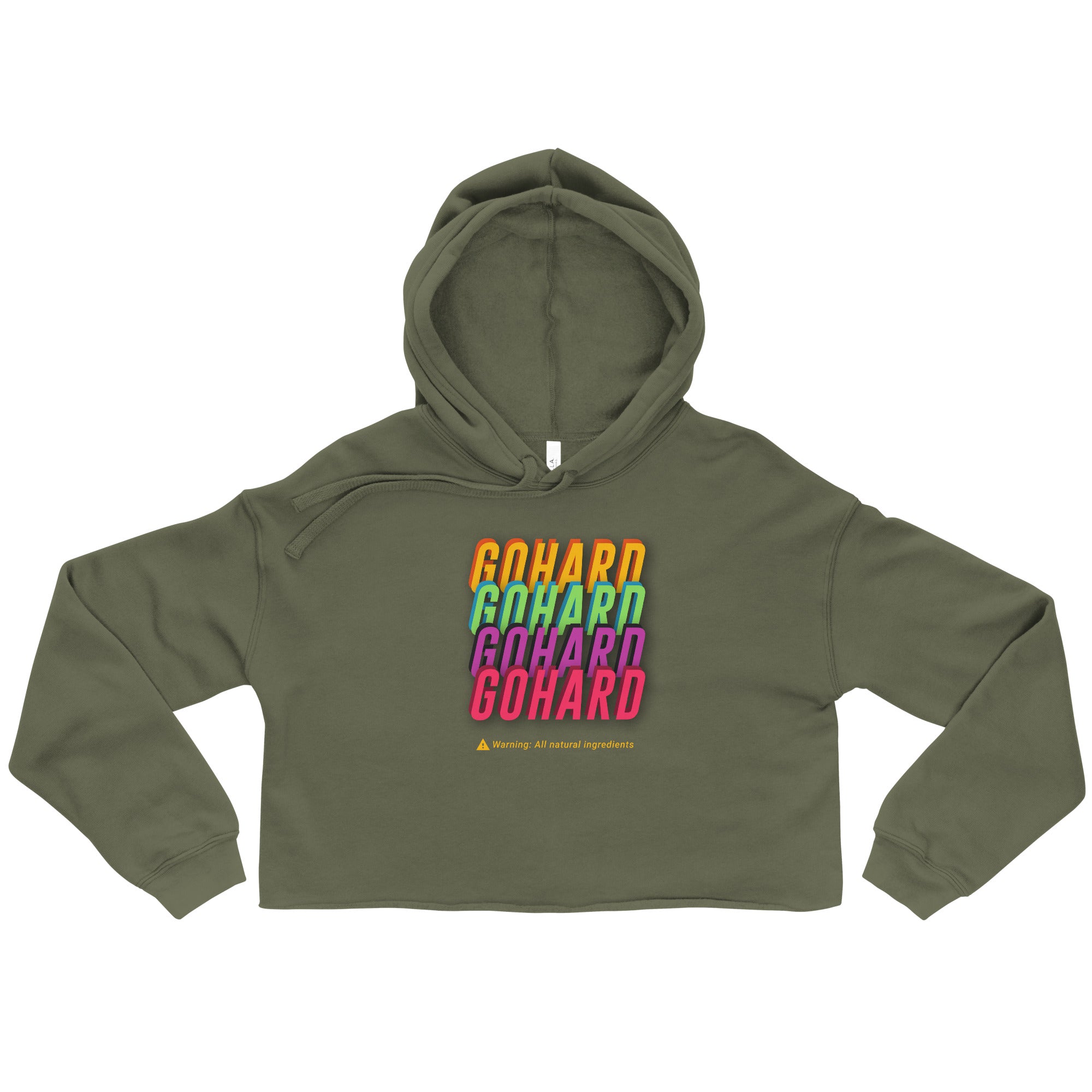 Military Green store Crop BQA Namaste Hoodie